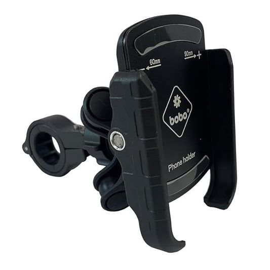 BOBO BM4 PRO Plus Jaw-Grip with PRO Plus Vibration Damper Waterproof Bike/Motorcycle/Scooter Mobile Phone Holder Mount, Ideal for Maps and GPS Navigation (Black)