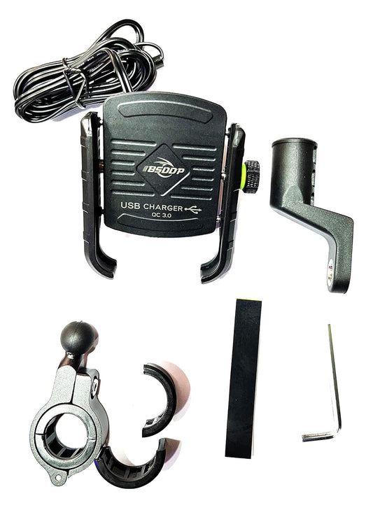 Acube Mart BSDDP Original BM4 Jaw-Grip Waterproof Bike/Motorcycle/Scooter Mobile Phone Holder Mount,Mirror Handle Mount, BSDDP-1